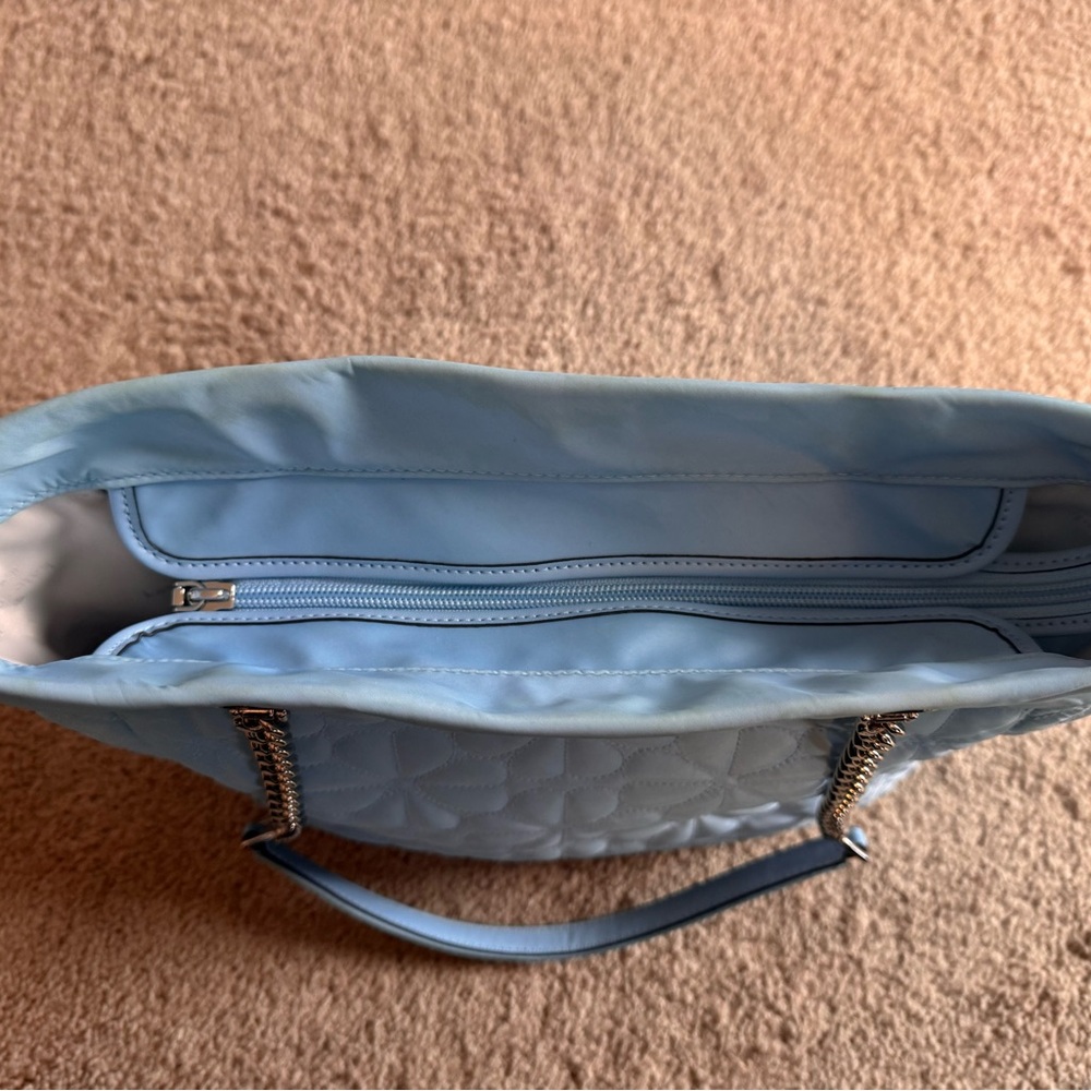 kate spade Light Blue Quilted Chain-Handle Tote - Picture 3 of 16